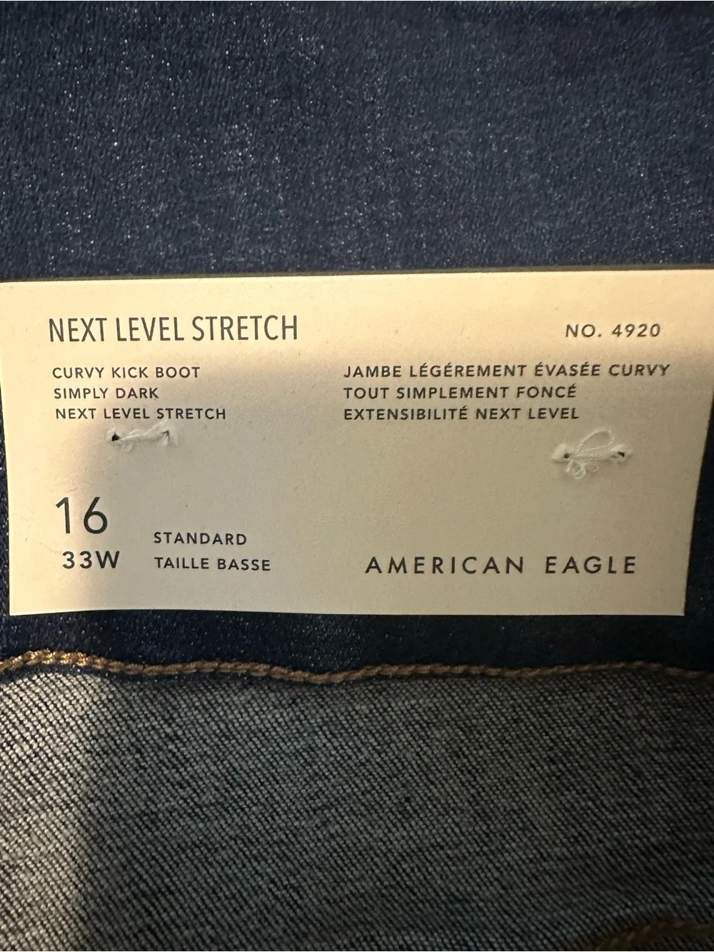 American Eagle Outfitters Women's Dark Blue Boot Cut Jeans - Picture 7 of 8